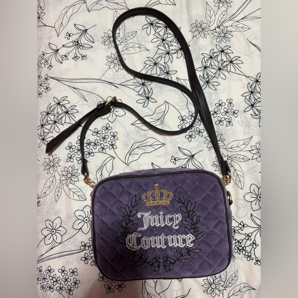 Juicy Couture Royal Purple Quilted Crossbody Bag NWOT